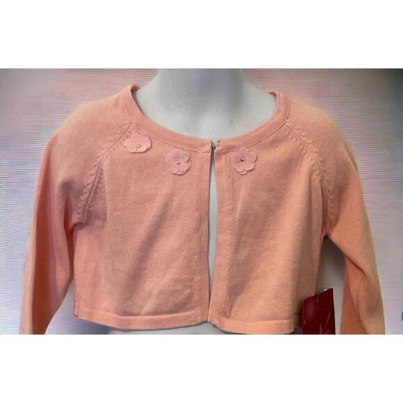 Princess Faith Toddler Girls Floral Cardigan Size 4T Pink Long Sleeve - Picture 1 of 12